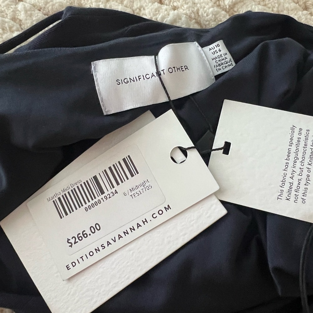 Significant Other Navy One-Shoulder Dress NWT - Picture 5 of 13